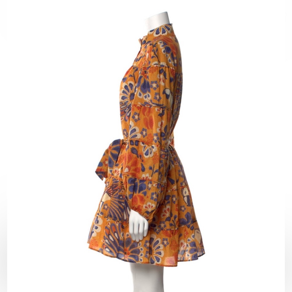 FARM RIO Yellow Pineapple Flowers Mini Dress - Picture 2 of 3